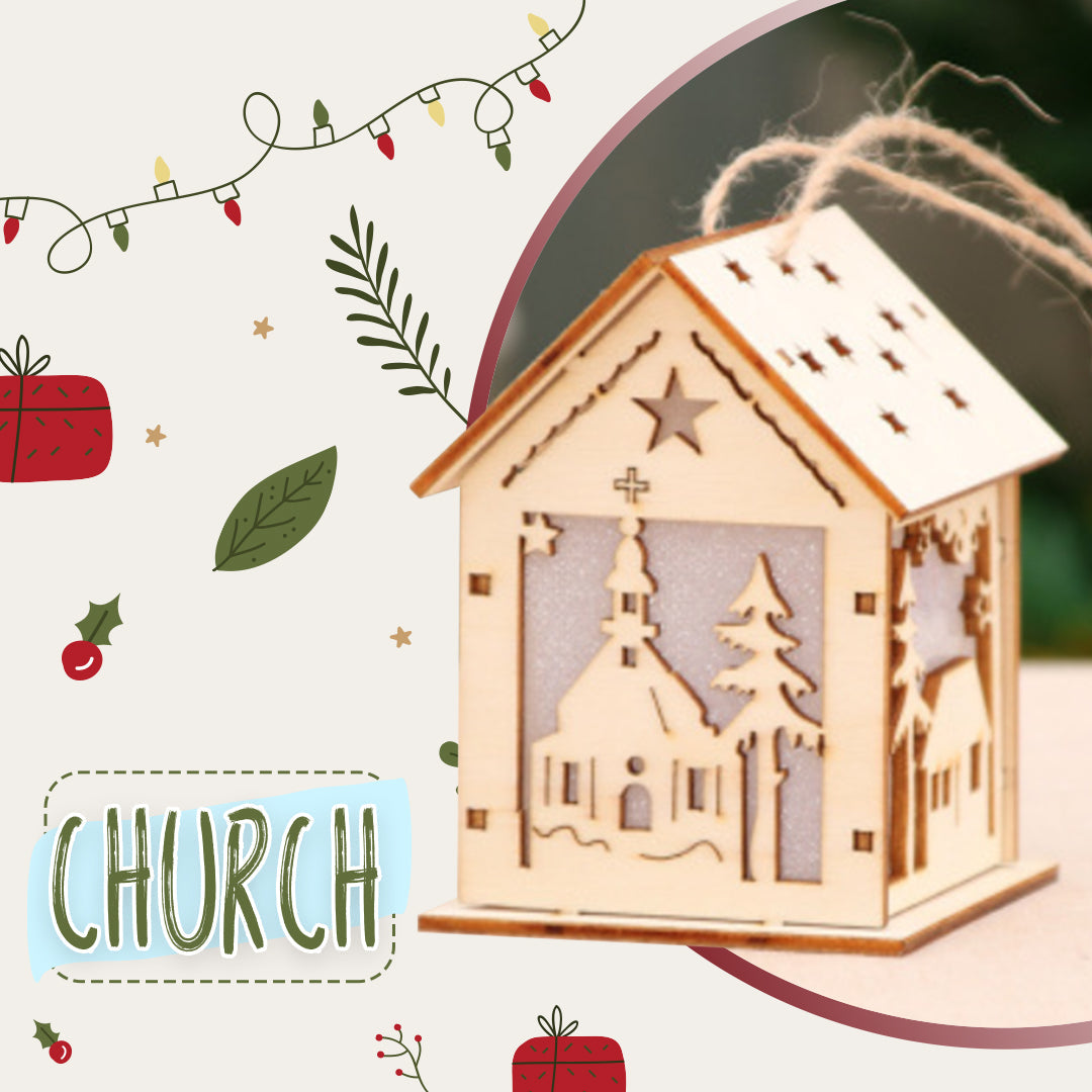 DIY Christmas LED Treehouse Hanging Ornament