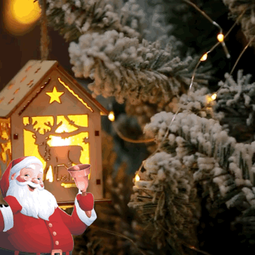 DIY Christmas LED Treehouse Hanging Ornament