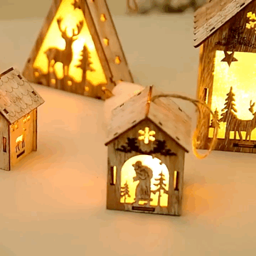 DIY Christmas LED Treehouse Hanging Ornament