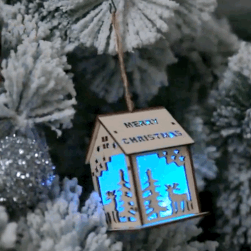DIY Christmas LED Treehouse Hanging Ornament